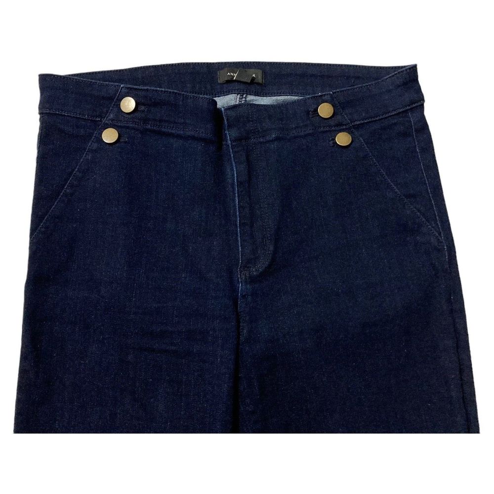 Ann Taylor Women's 12 Skinny Stretch Denim Ankle Jeans High Waist 33X28 EUC - Picture 3 of 7